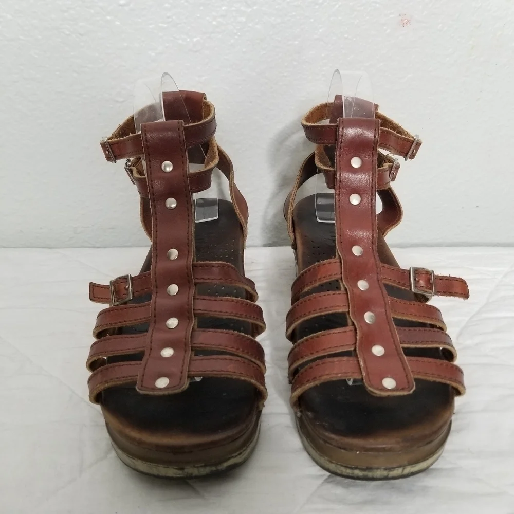 Sanita Aurora Brown‎ Strappy Gladiator Sandals 40